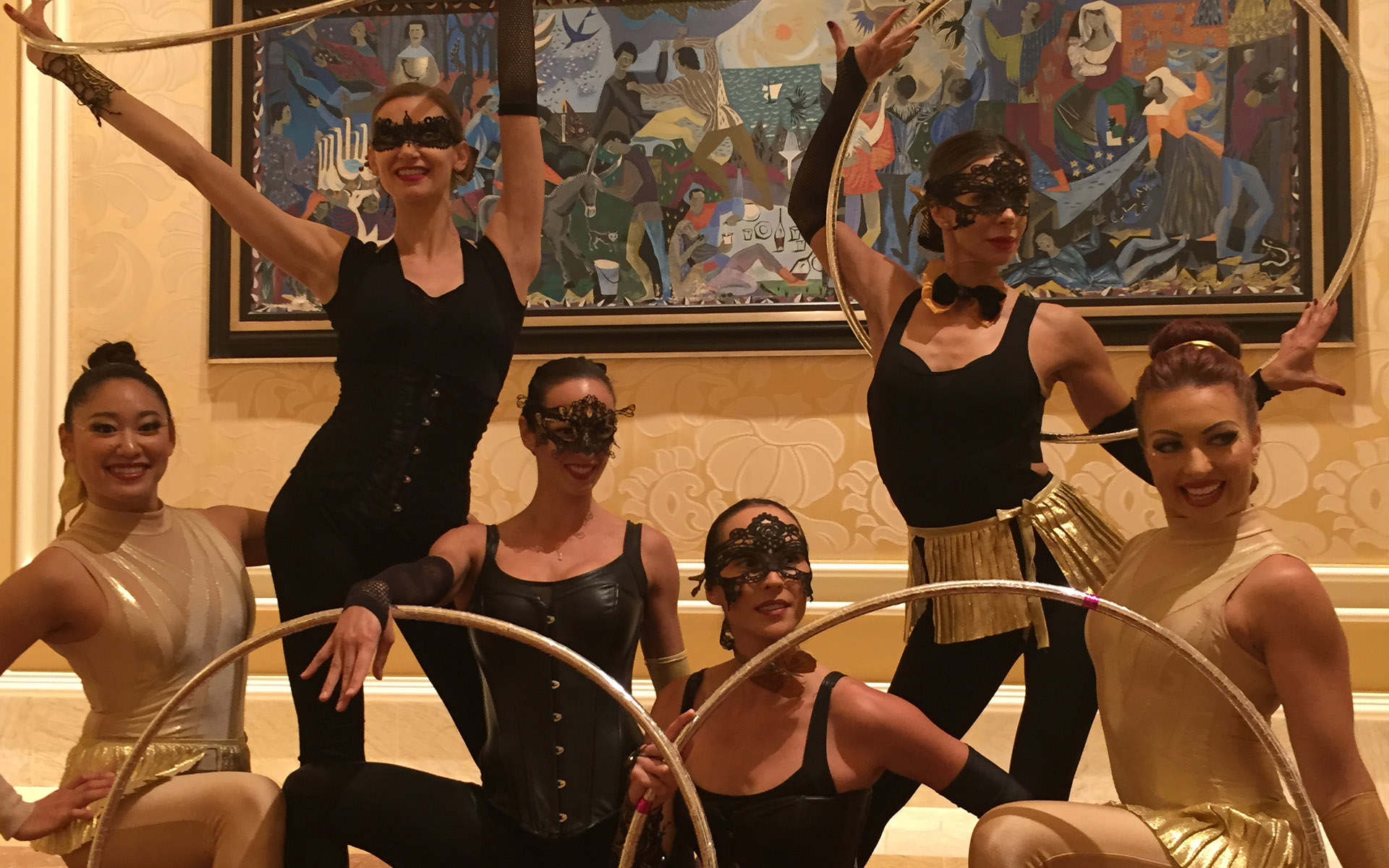 rhythmic gymnasts hoops