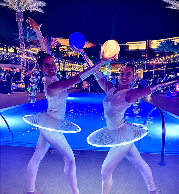 LED rhythmic gymnasts